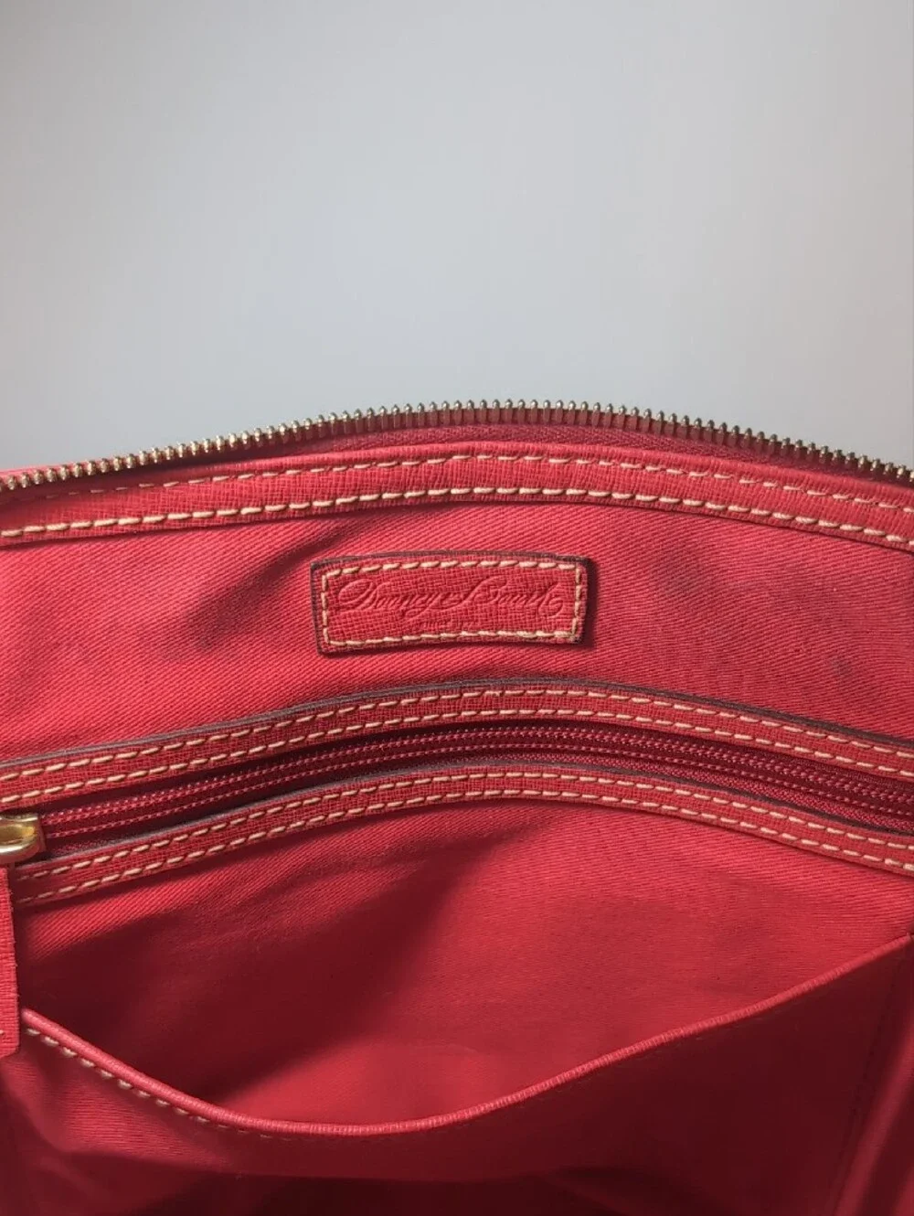Dooney & Bourke Red Saffiano Satchel